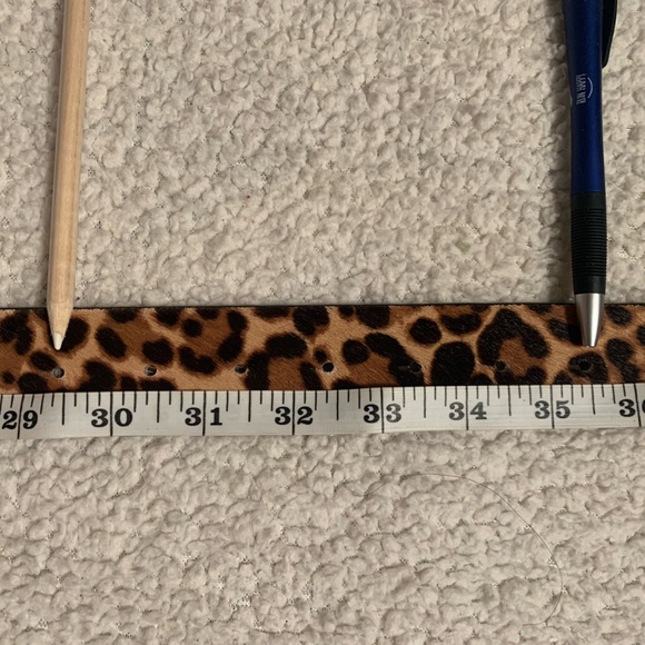 NWT Express leopard genuine calf-hair belt - Picture 8 of 9